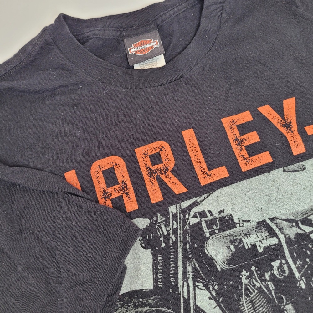 Harley Davidson T-Shirt Mens 2XL Black Excellent Waterford Ireland Viking 55X3